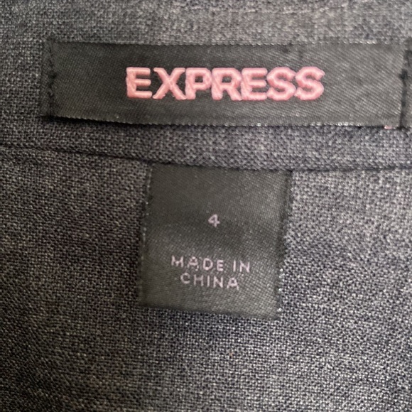 Express Wool Blazer Jacket Charcoal Women’s Size 4 - Picture 14 of 15